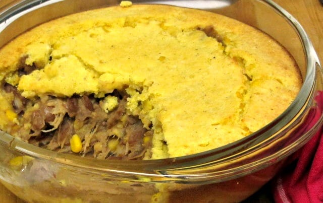 Use leftover meat, cooked beans, and muffin batter to create this hearty, savory meal. www.inhabitedkitchen.com