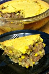 Use leftover meat, cooked beans, and a muffin recipe to create this hearty, savory meal. www.inhabitedkitchen.com
