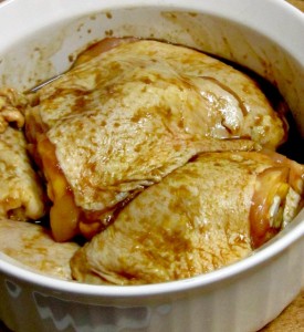 Five minutes of preparation, and this chicken is oven ready. www.inhabitedkitchen.com