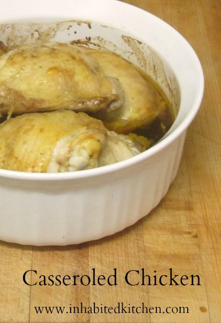 Five minutes of preparation, and this chicken is oven ready. www.inhabitedkitchen.com