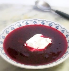 I love to serve this cold, refreshing, vividly red borscht at a Fourth of July party! www.inhabitedkitchen.com