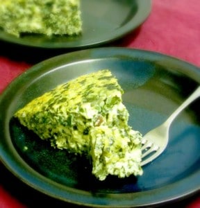 Use cooked chard - or other greens - to make a chard crustless quiche. Serve hot or cold, lunch or dinner! www.inhabitedkitchen.com