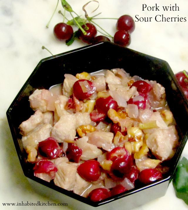 Set off the rich flavor of pork and walnuts with the delightfully tart taste of sour cherries, for a quick and easy - but interesting - meal. www.inhabitedkitchen.com