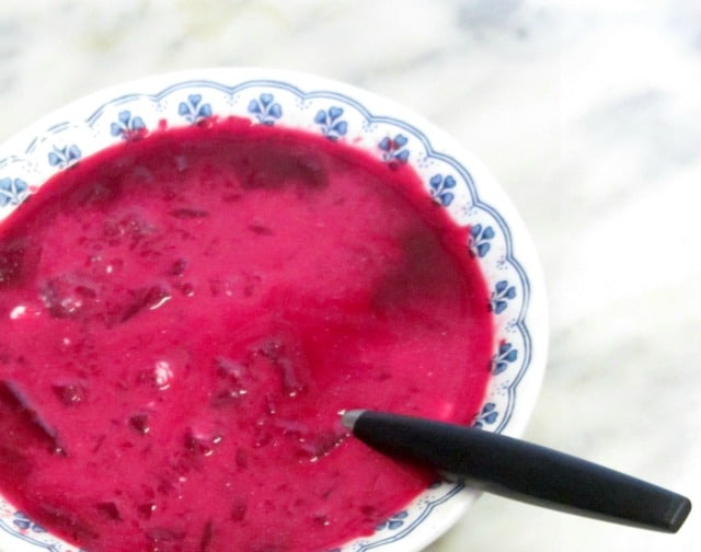 I love to serve this cold, refreshing, vividly red borscht at a Fourth of July party! www.inhabitedkitchen.com