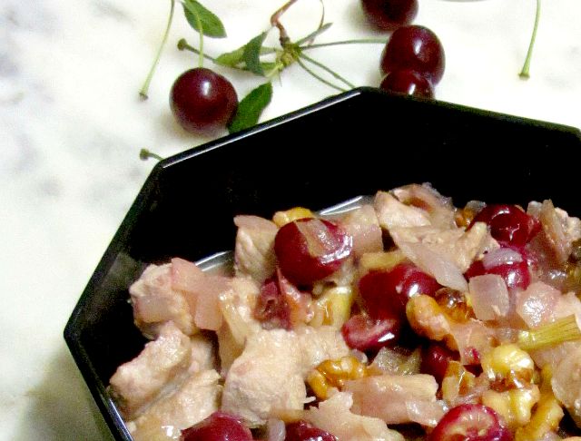Set off the rich flavor of pork and walnuts with the delightfully tart taste of sour cherries, for a quick and easy - but interesting - meal. www.inhabitedkitchen.com