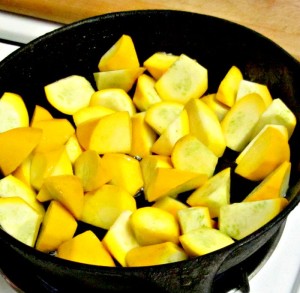 Summer squash saute, cooked in five minutes, with a touch of butter for a delicate golden brown. www.inhabitedkitchen.com