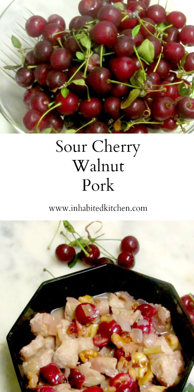 Set off the rich flavor of pork and walnuts with the delightfully tart taste of sour cherries, for a quick and easy - but interesting - meal.