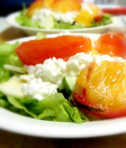 Salad with cottage cheese and heirloom tomatoes www.inhabitedkitchen.com