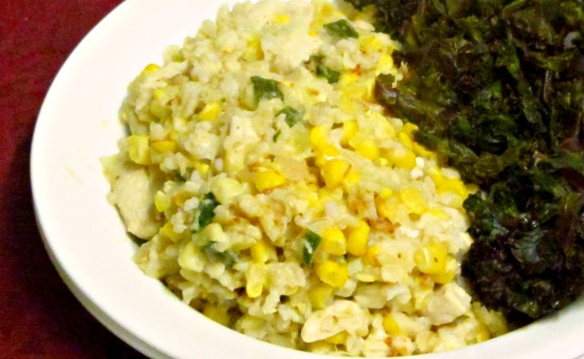 Celebrate August by featuring sweet corn with chicken in a creamy sauce! www.inhabitedkitchen.com