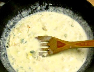 Celebrate August by featuring sweet corn with chicken in a creamy sauce! www.inhabitedkitchen.com
