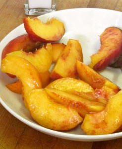 Luscious, rich, sweet without added sugar, peach shortcake - and gluten free, as well - a wonderful summer treat! www.inhabitedkitchen.com