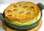 Cherry Tomato Clafoutis, a savory take on a classic recipe. Very easy and very elegant. (Gluten Free version.) www.inhabitedkitchen.com