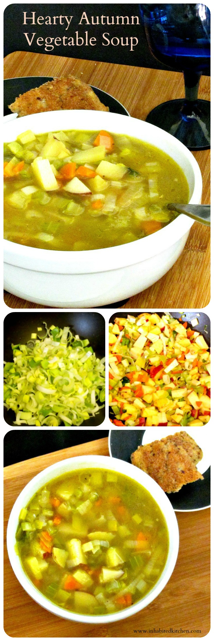 Take an assortment of aromatic vegetables, add potatoes and broth, and make a hearty vegetable soup! 