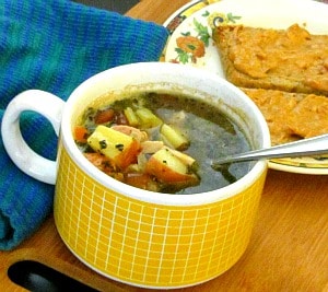 WIAW - Lunch - Soup and PB on (Gluten free) bread