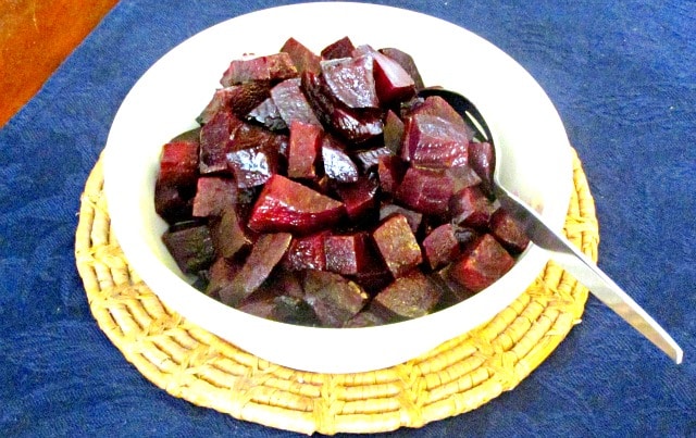 Oven roasted beets - simple, uncomplicated, and delicious! Serve hot as a vegetable side dish, or cold as a winter salad. 