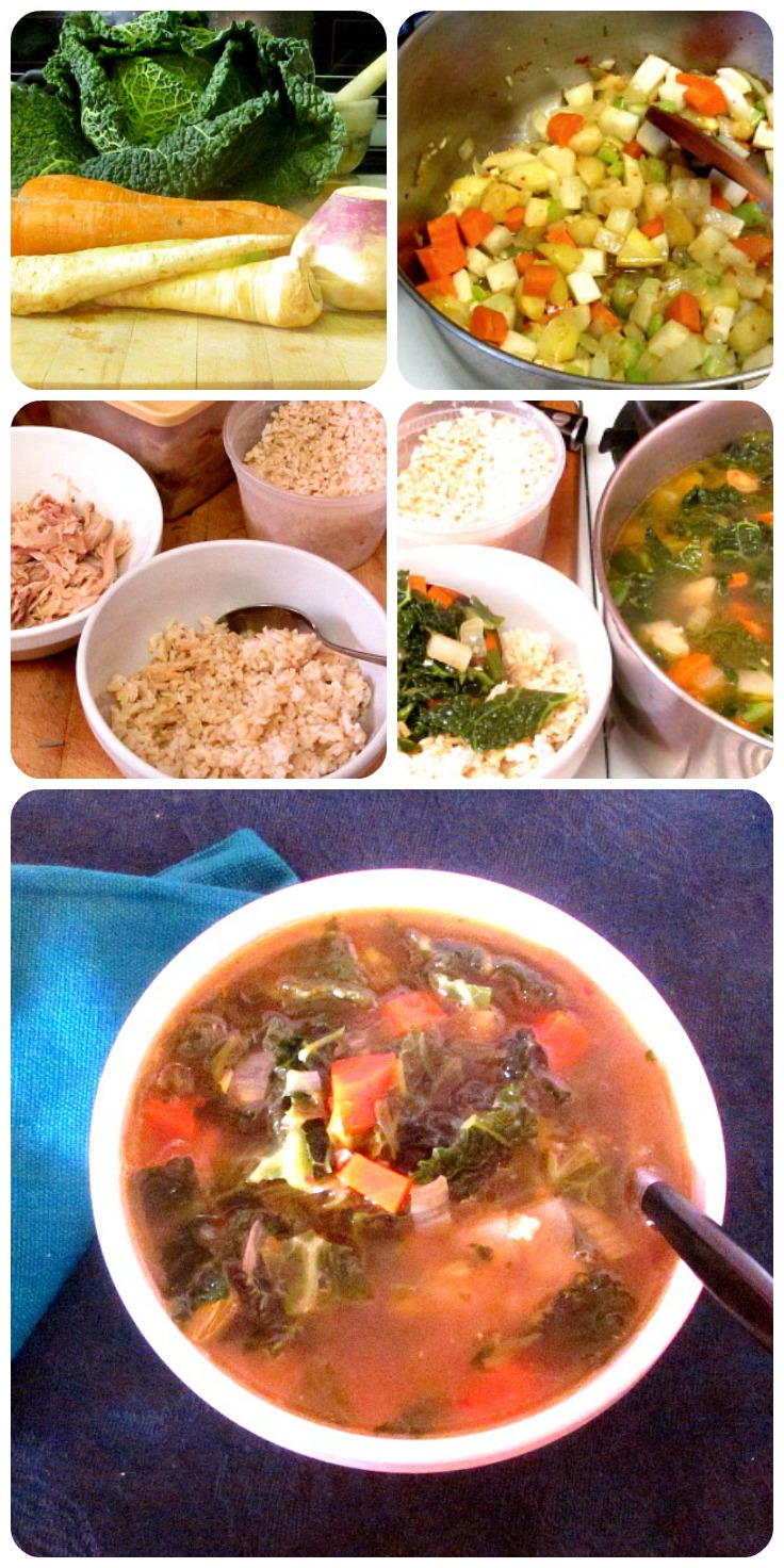 Make a meal with a basic foundation - say, vegetable soup - then add components such as meat or grain, so a variety of meals can be made from one pot.