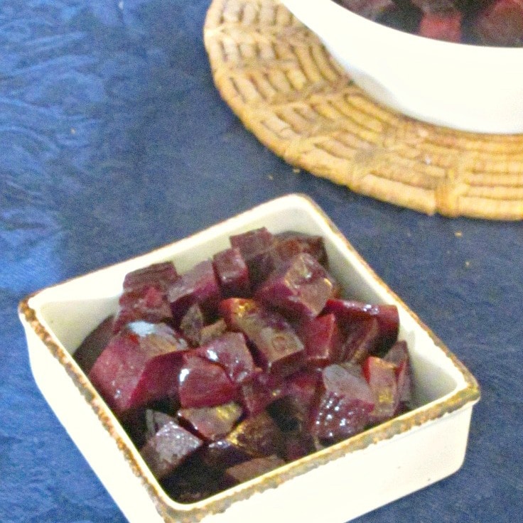 Oven roasted beets - simple, uncomplicated, and delicious! Serve hot as a vegetable side dish, or cold as a winter salad. 