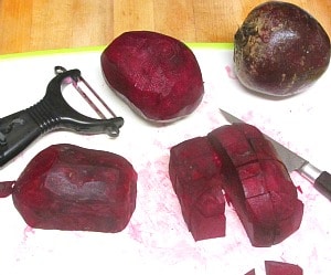 Oven roasted beets - simple, uncomplicated, and delicious! Serve hot as a vegetable side dish, or cold as a winter salad. 