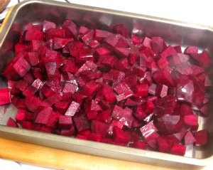 Oven roasted beets - simple, uncomplicated, and delicious! Serve hot as a vegetable side dish, or cold as a winter salad. 