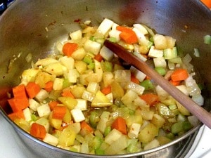 Make a meal with a basic foundation - say, vegetable soup - then add components such as meat or grain, so a variety of meals can be made from one pot.