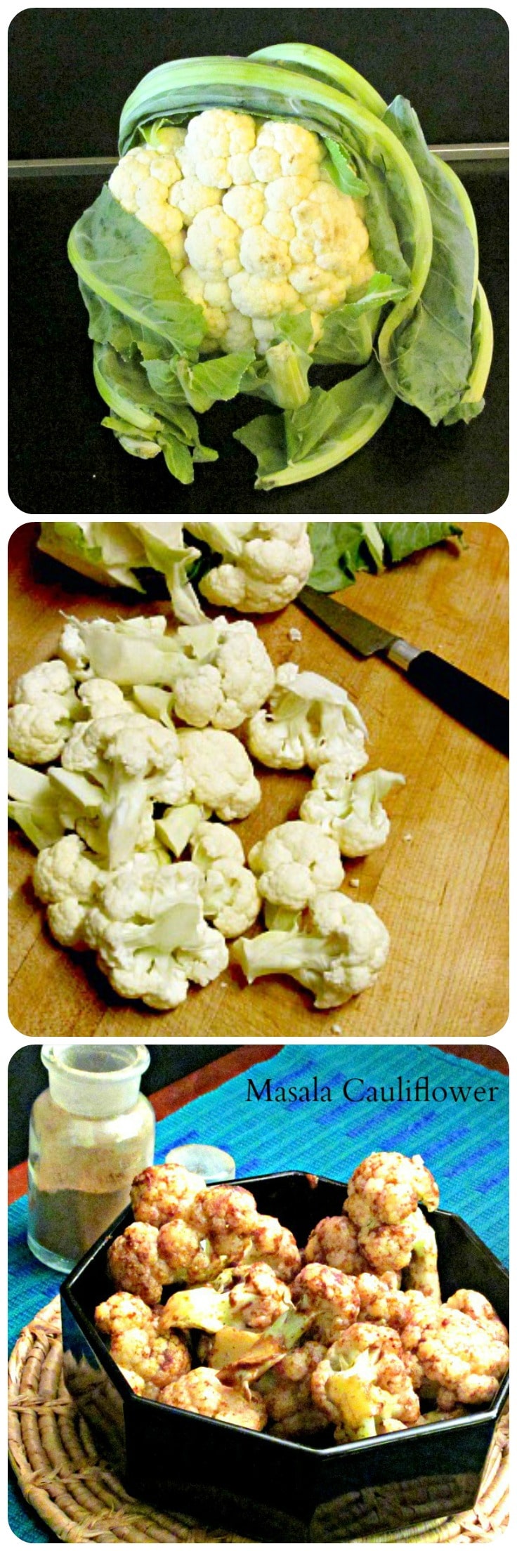 Masala cauliflower - a quick and easy way to make a spiced cauliflower, to be the centerpiece of a simple weeknight meal. 