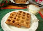 Gingerbread waffles - gluten free, sugar free, but light and crisp, with the warm aroma of the gingerbread spice blend.