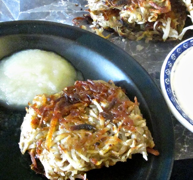 Potato pancakes - or latkes - are traditional for both Hanukkah and Christmas for people from Eastern European cultures - and they are delicious! 