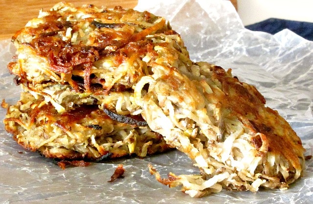 Potato pancakes - or latkes - are traditional for both Hanukkah and Christmas for people from Eastern European cultures - and they are delicious! 