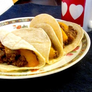 Bean Tacos for breakfast! 