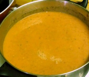 Make this surprisingly creamy tomato and navy bean soup quickly and easily if you have cooked (or canned) beans on hand.