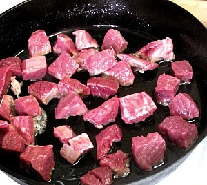 Brown several pounds of beef cubes and then freeze them. They are ready to drop right into a slow cooker without fuss, but with the delicious flavor. 