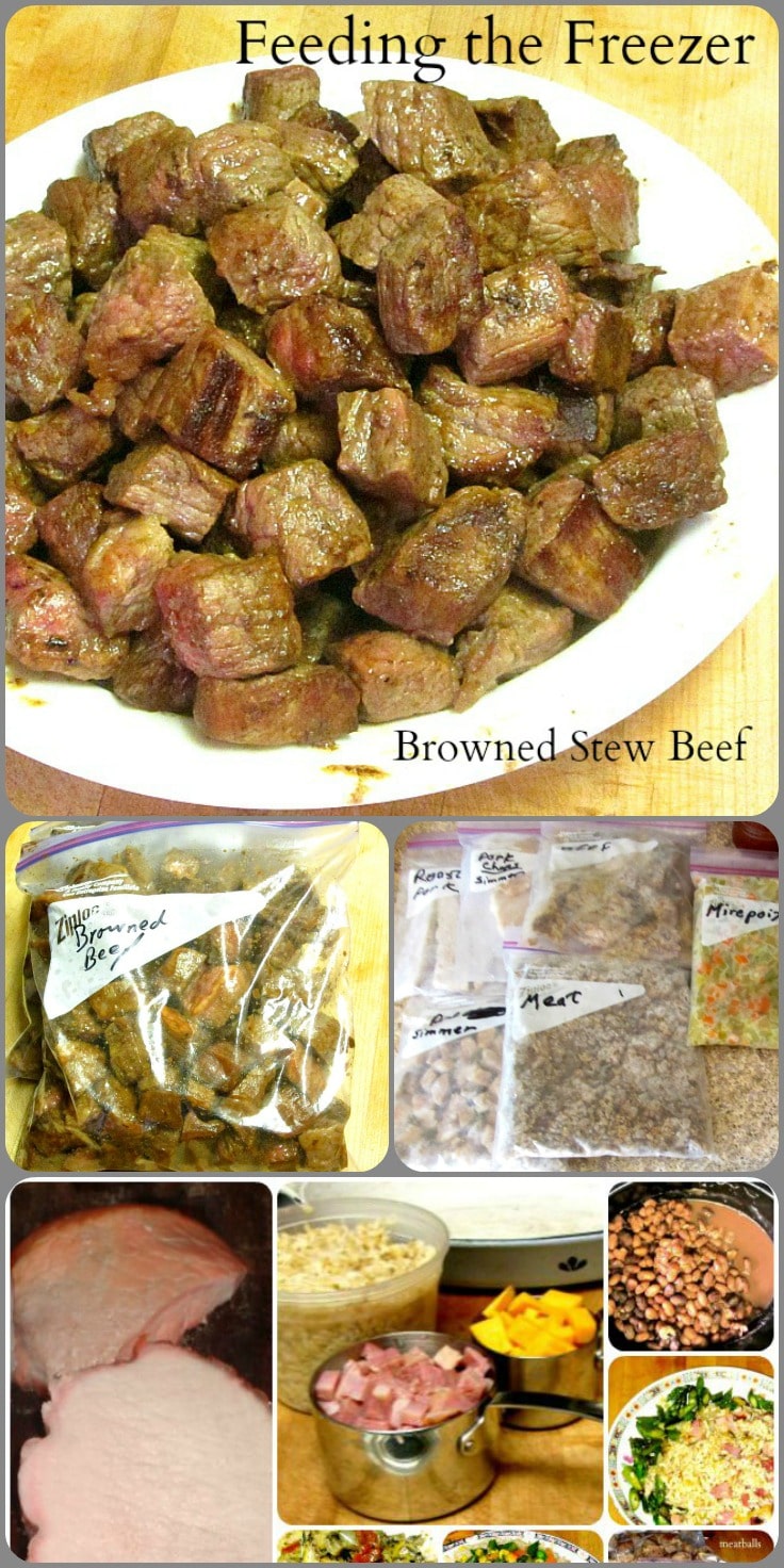 Brown several pounds of beef cubes and then freeze them. They are ready to drop right into a slow cooker without fuss, but with the delicious flavor. 