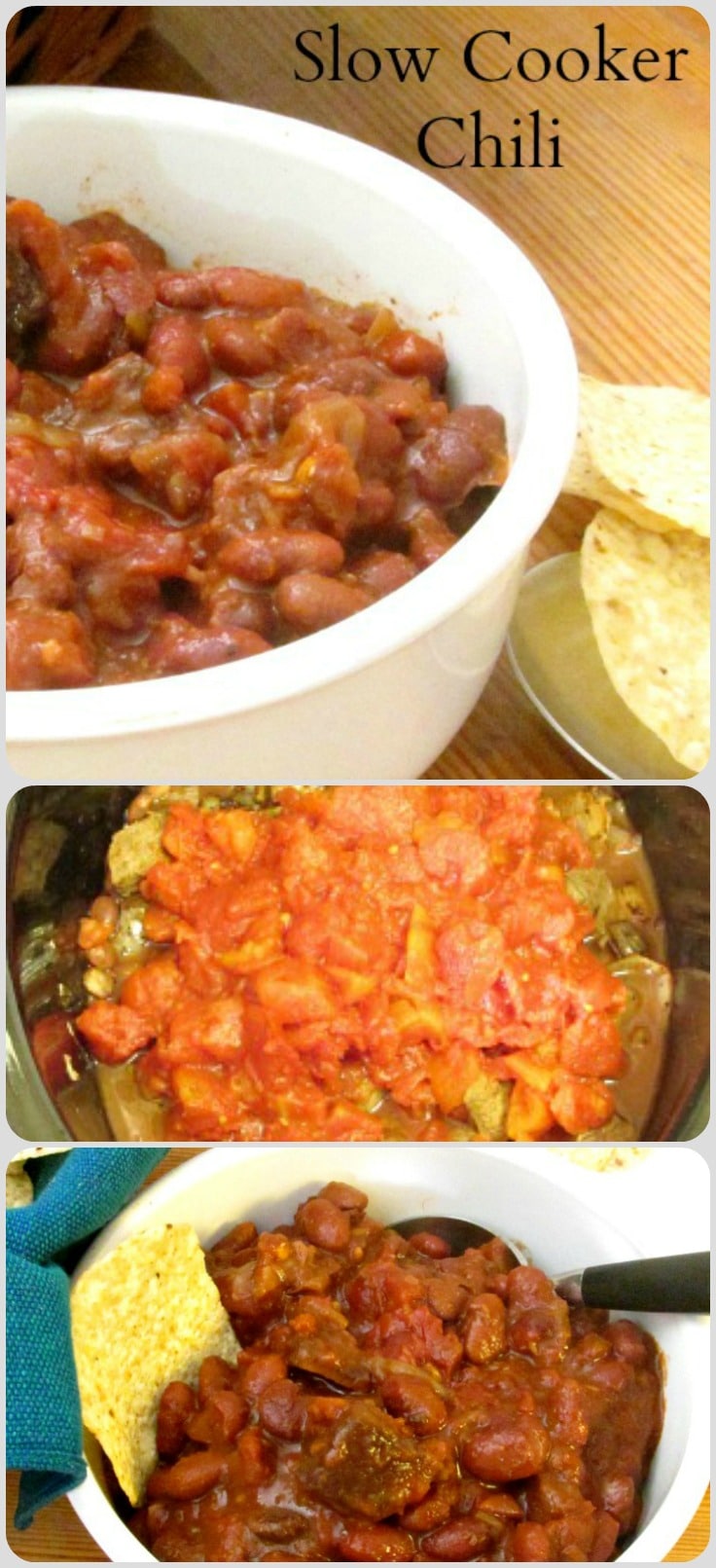 Make a large slow cooker full of chili, for a party, for the freezer, for a series or delicious quick meals! 