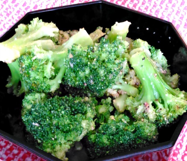 Marinated Broccoli - so simple it's barely a recipe, but a tasty, and useful way to prepare leftover or frozen vegetables.