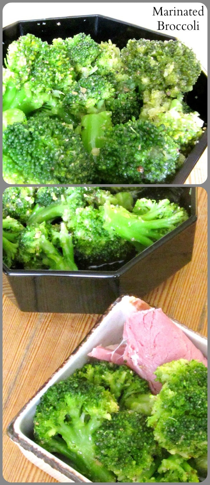 Marinated Broccoli - so simple it's barely a recipe, but a tasty, and useful way to prepare leftover or frozen vegetables.