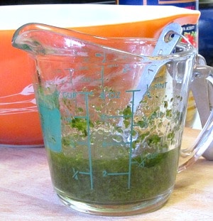 Potato salad made with an herbed oil and vinegar dressing - excellent for lunch boxes, picnics, and anyplace you want a lighter salad - and no mayo!