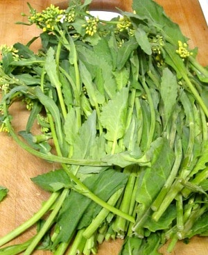 Broccoli rabe, and cooking greens - the basic method I use to wash and prepare a wide variety of leafy green vegetables. 