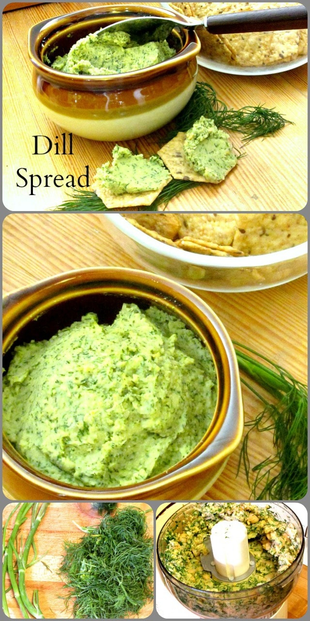 A dill bean spread - not really hummus, though used in many of the same ways - to serve on crackers alongside a salad or soup, or as an appetizer. 