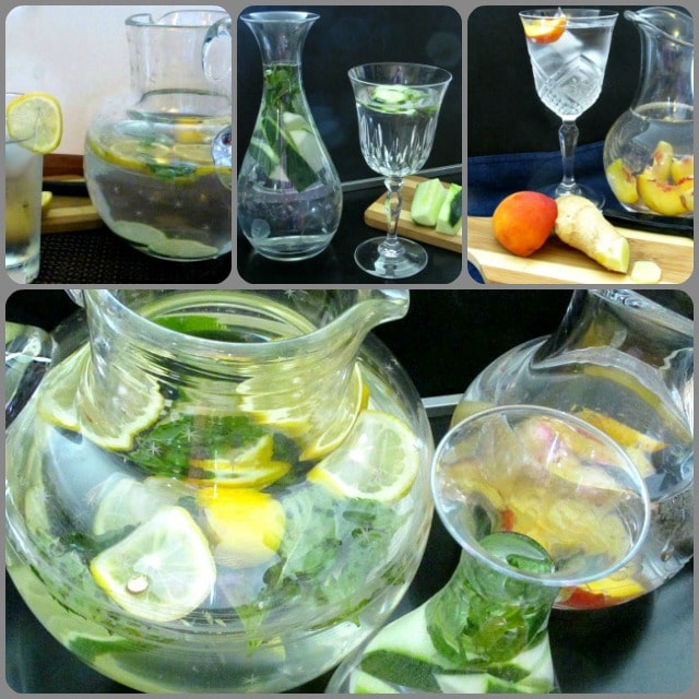 A cool pitcher of flavorful infused water, sugarfree, delicious, and refreshing! Drink with a meal or throughout the day. 