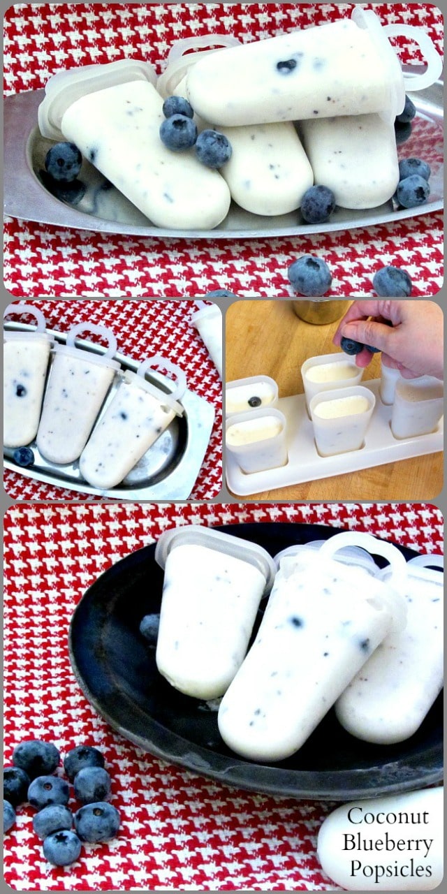 Dairy free but creamy, sugar free but sweet, these coconut blueberry sugarfree popsicles make a delightfully icy treat on a hot day.