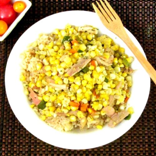 15 Minute Dinner - Corn and Chicken - Inhabited Kitchen