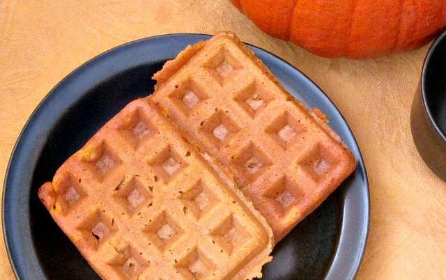 Gluten Free Pumpkin Spice Waffles