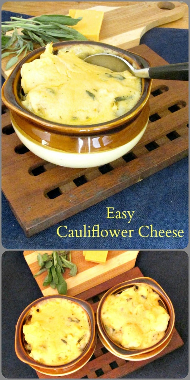 Easy Cauliflower Cheese comes together quickly, with this fast and easy cheese sauce. A simple way to dress up a meal! 