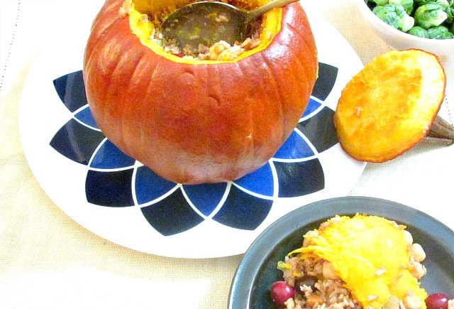 Vegan Stuffed Pumpkin