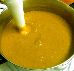 Rich and sweet, Chestnut Soup made with butternut squash is gluten free and vegan (with optional dairy garnish.) Luxurious first course for an elegant meal! 