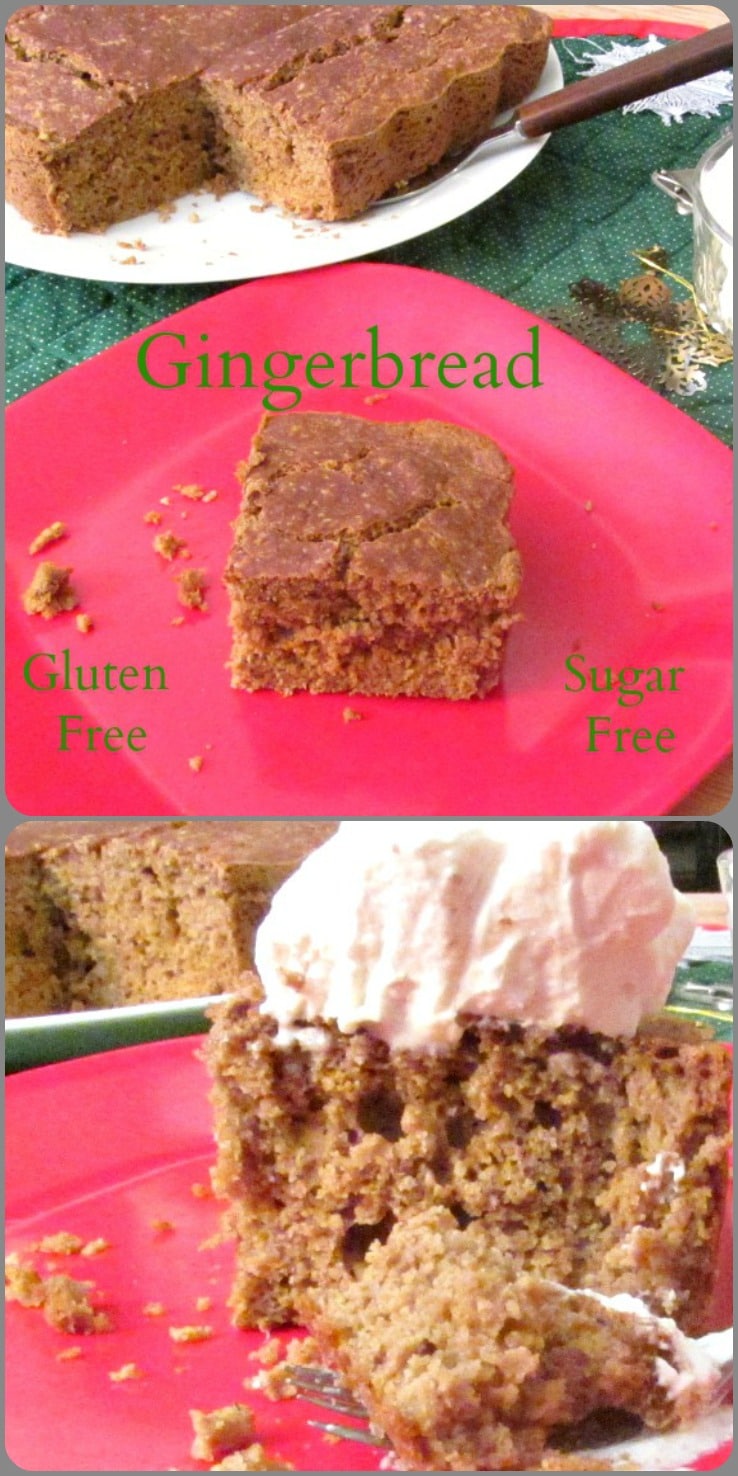 Gluten free gingerbread that even I can eat, as it is also whole grain, and free of added sugar! And still definitely gingerbread...