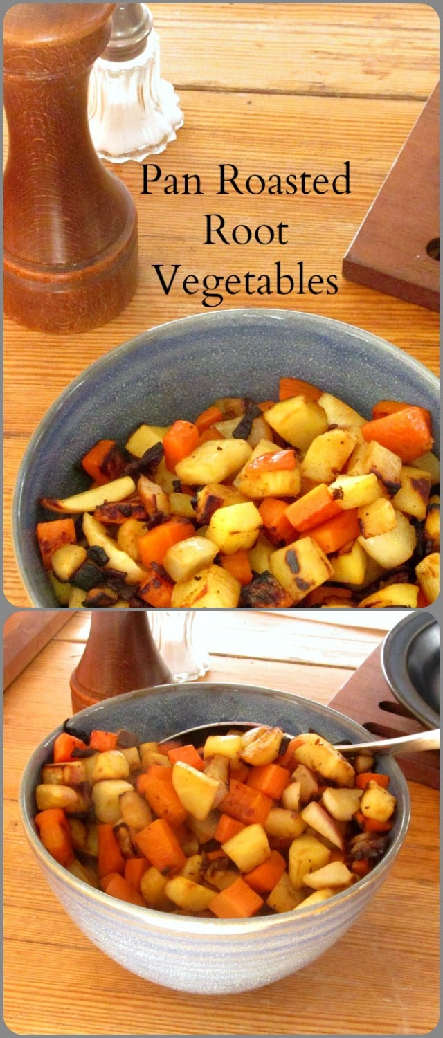 When you don't have the time to roast a big pan of vegetables, these pan roasted root vegetables are faster and easier, and also delicious!