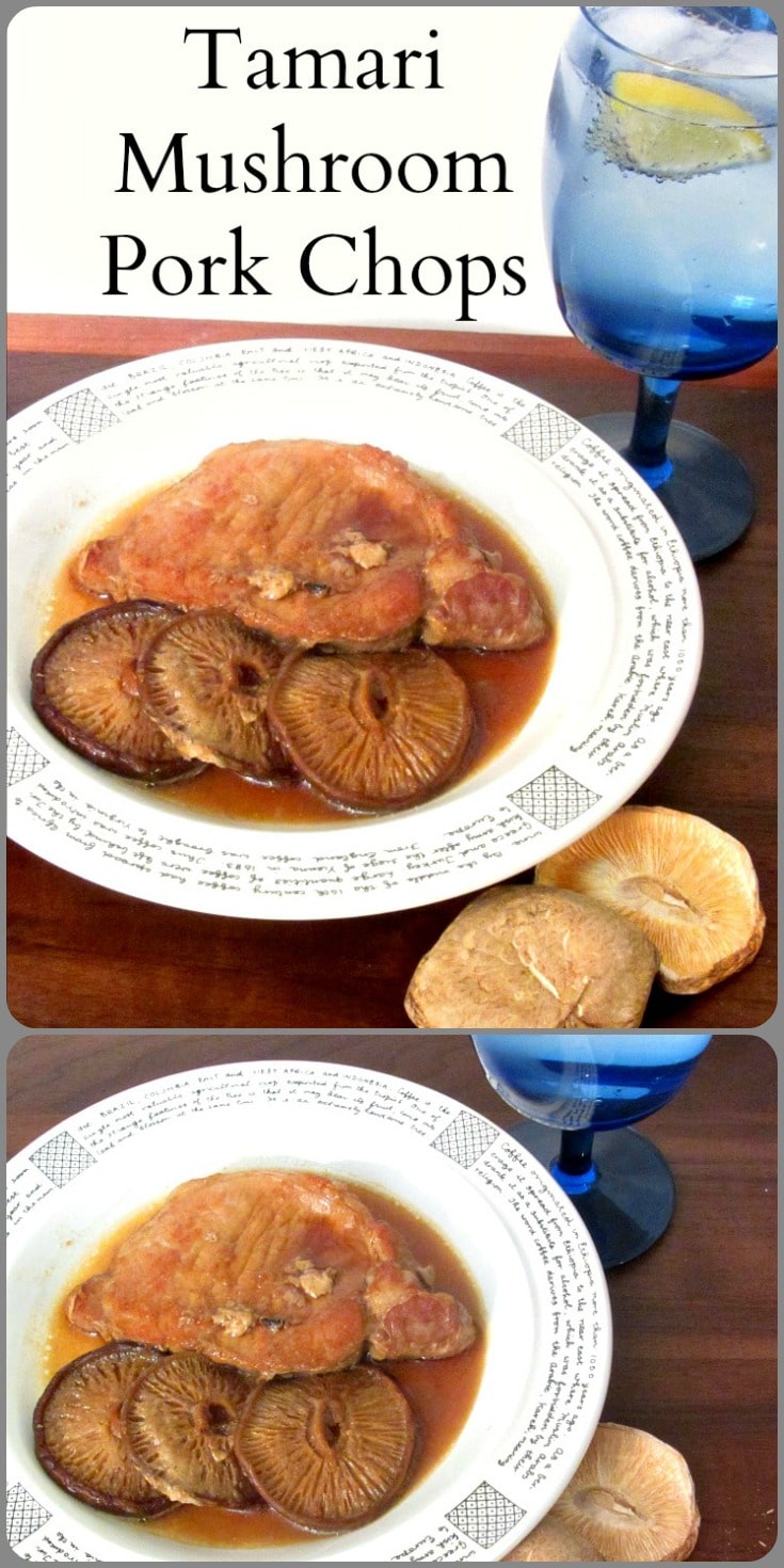 Fast and easy, Tamari Mushroom Pork Chops are browned, then braised in a quick but flavorful Japanese inspired, gluten free broth.