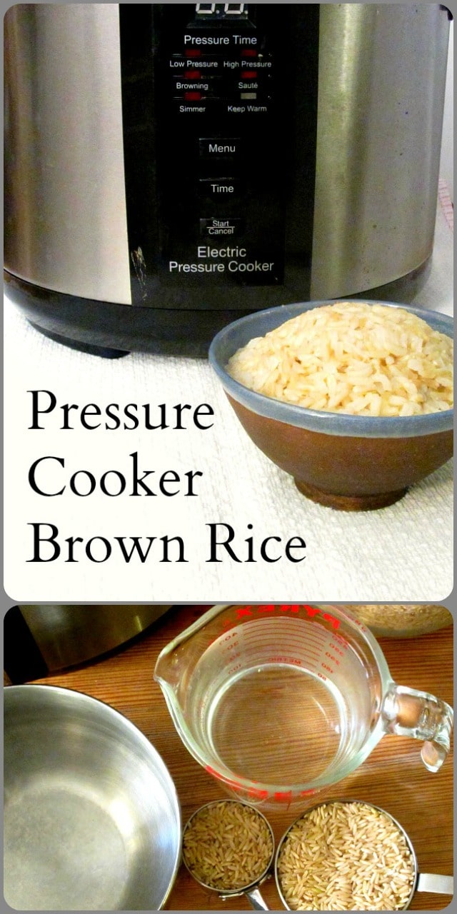 Use the pressure cooker for brown rice - half an hour, start to finish!