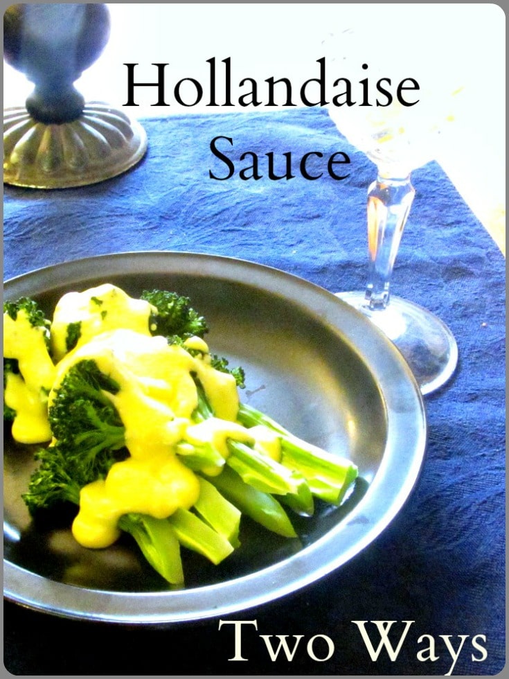 Two methods to make Hollandaise Sauce - traditionally on the stove, and a blender technique. Both easier than you may think! 